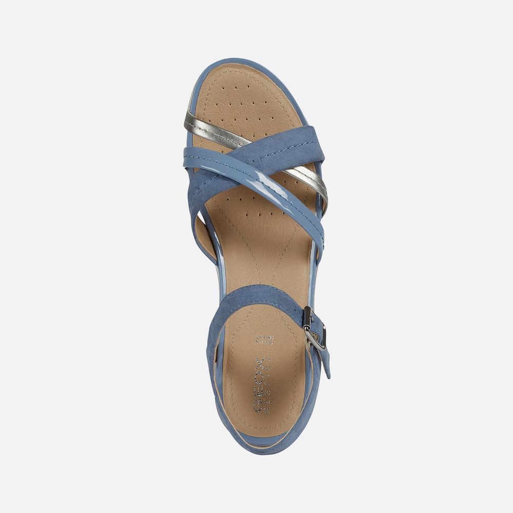 Geox Bayan Sandalet Mavi - Hiver - JTF-508127